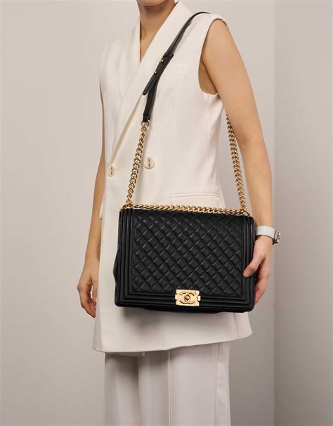 chanel boy quilted large flap bag|Chanel quilted shoulder bag.